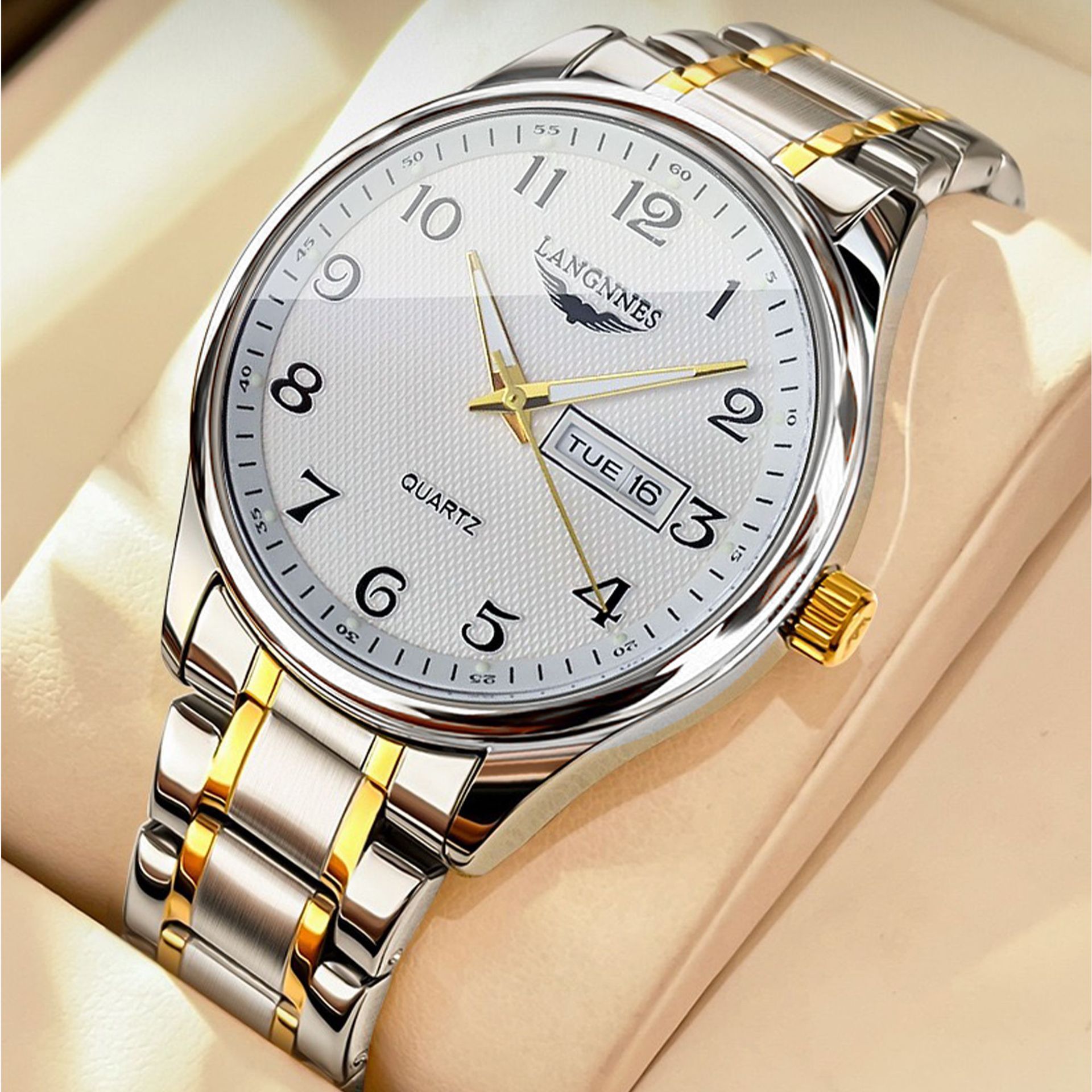 Black Friday Pesa Nyingi! Swiss Automatic Watch for Men, Day Date Display Quartz Movement, Luxury & Waterproof Free Shipping