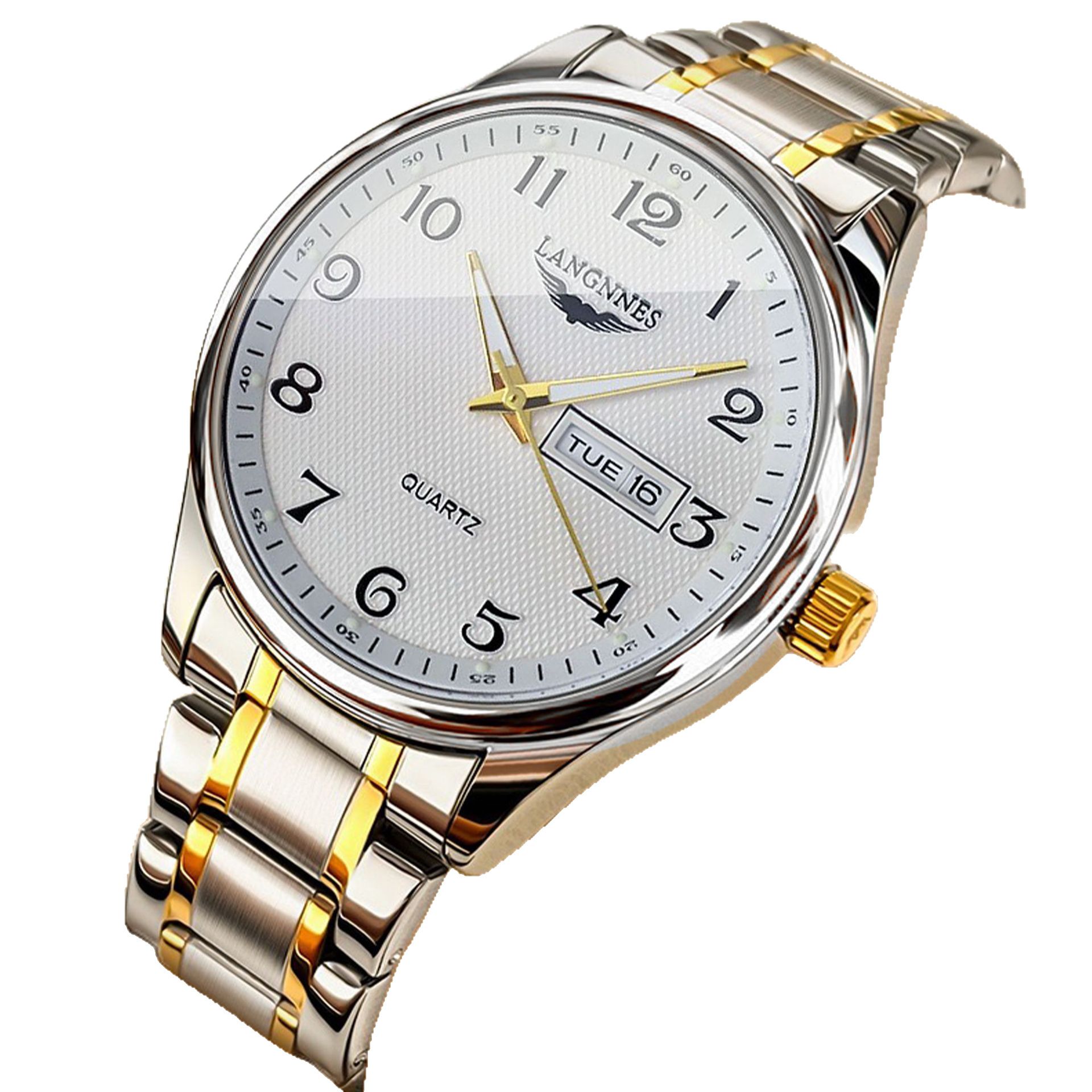 Black Friday Pesa Nyingi! Swiss Automatic Watch for Men, Day Date Display Quartz Movement, Luxury & Waterproof Free Shipping