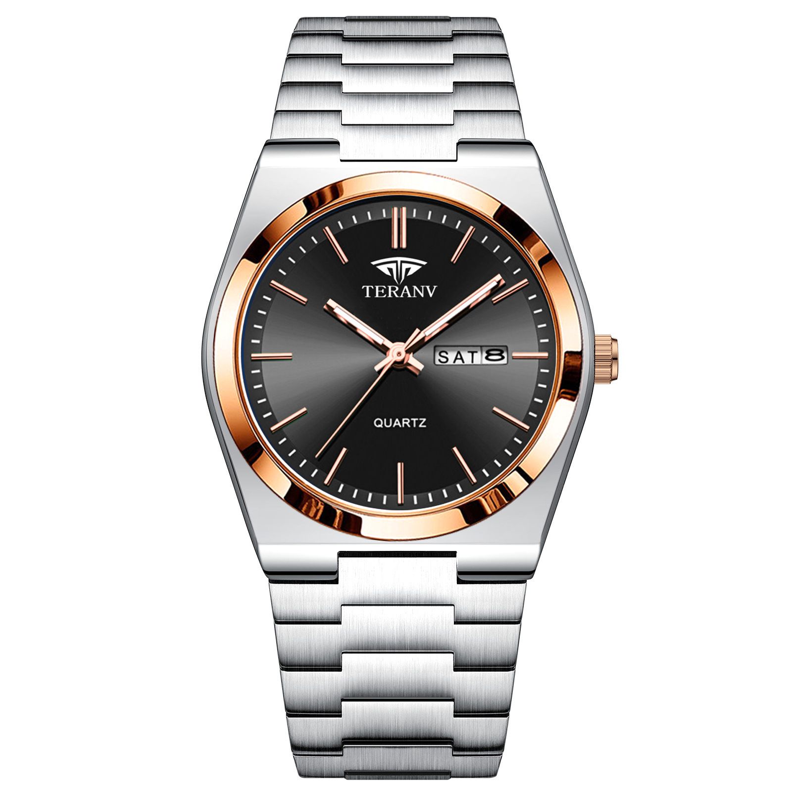 Christmas sales promotion!Men's Steel Strap Watch, Ultra-Thin Quartz with Double Calendar, Waterproof & Night Light Free Delivery Kenya