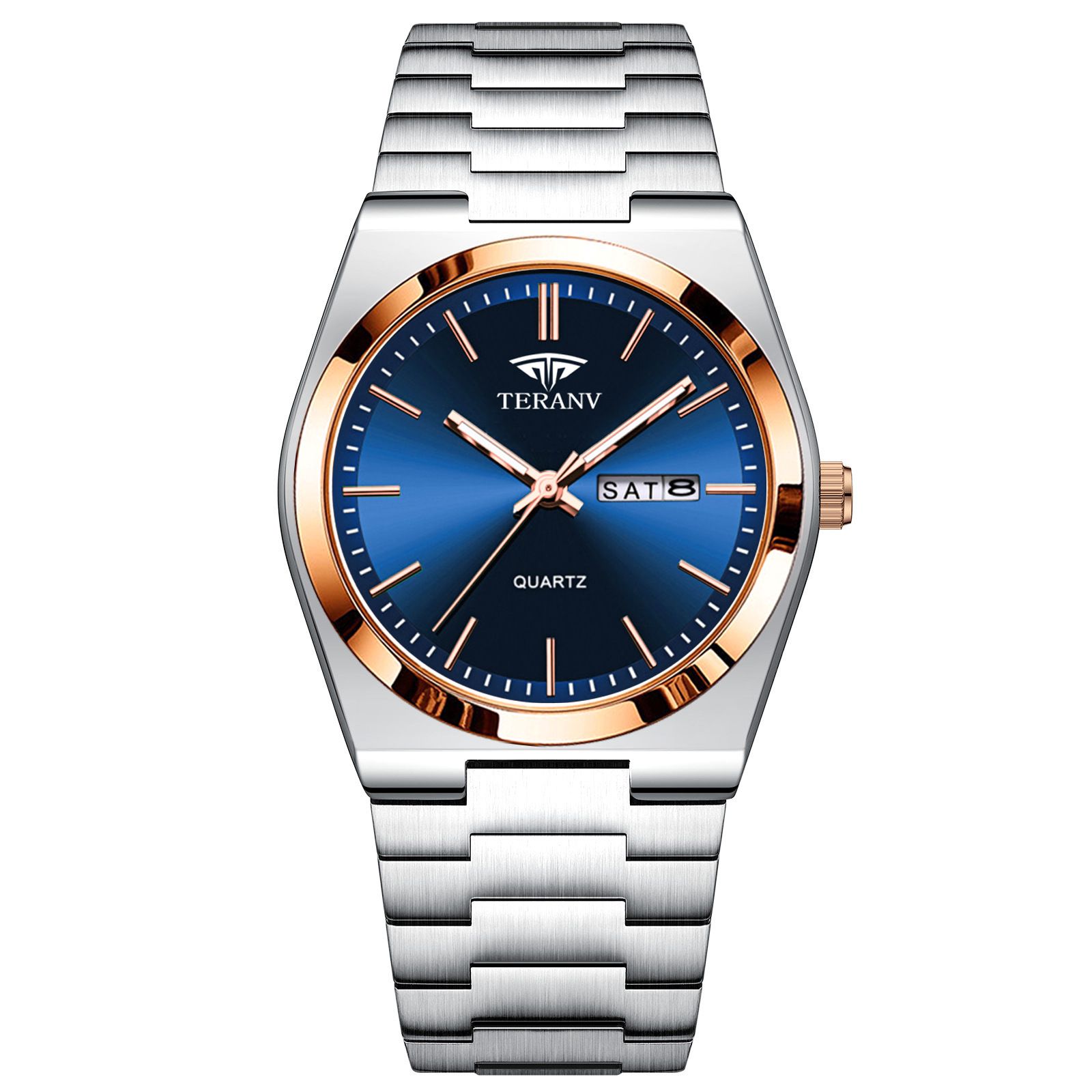 Christmas sales promotion!Men's Steel Strap Watch, Ultra-Thin Quartz with Double Calendar, Waterproof & Night Light Free Delivery Kenya