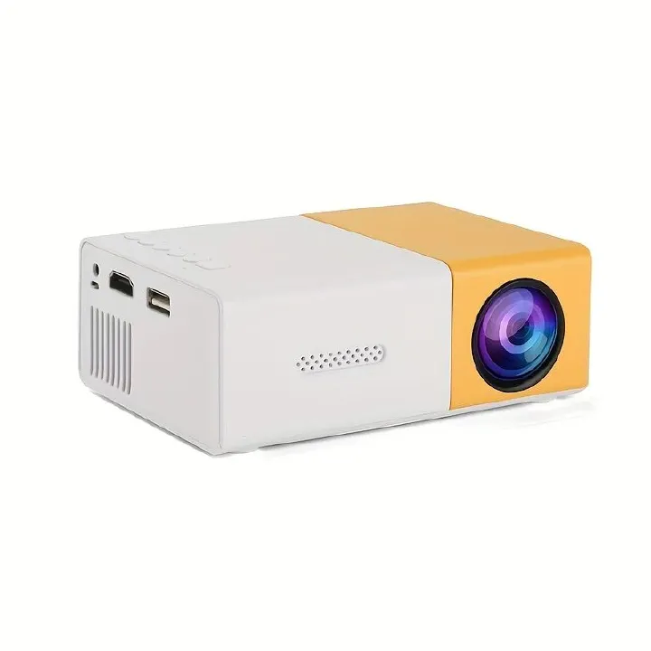 YG300 New small projector home portable high-definition projector, plug-in connection with the phone's built-in audio