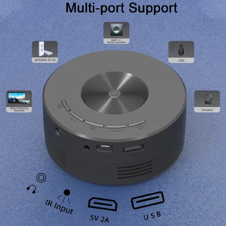 YT200 high-definition mini portable projector, portable small dormitory student eye protection smart home theater