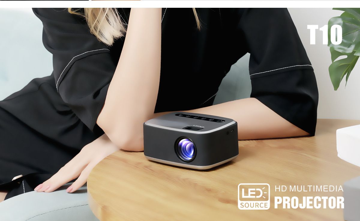 New Micro Projector Home HD Portable Projection 1080P Small Mini Projector Portable Mini LED Projector 320x240 Pixels 600Lumens Projector Home Media Player Built-in Speaker