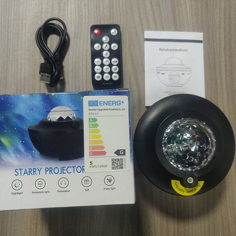Multifunctional Starry Sky Projector Lamp – Small Bowl USB Galaxy Light with Bluetooth Speaker, Remote Control & Rotating Spotlight for Home Bedroom Decor (Gift Idea)