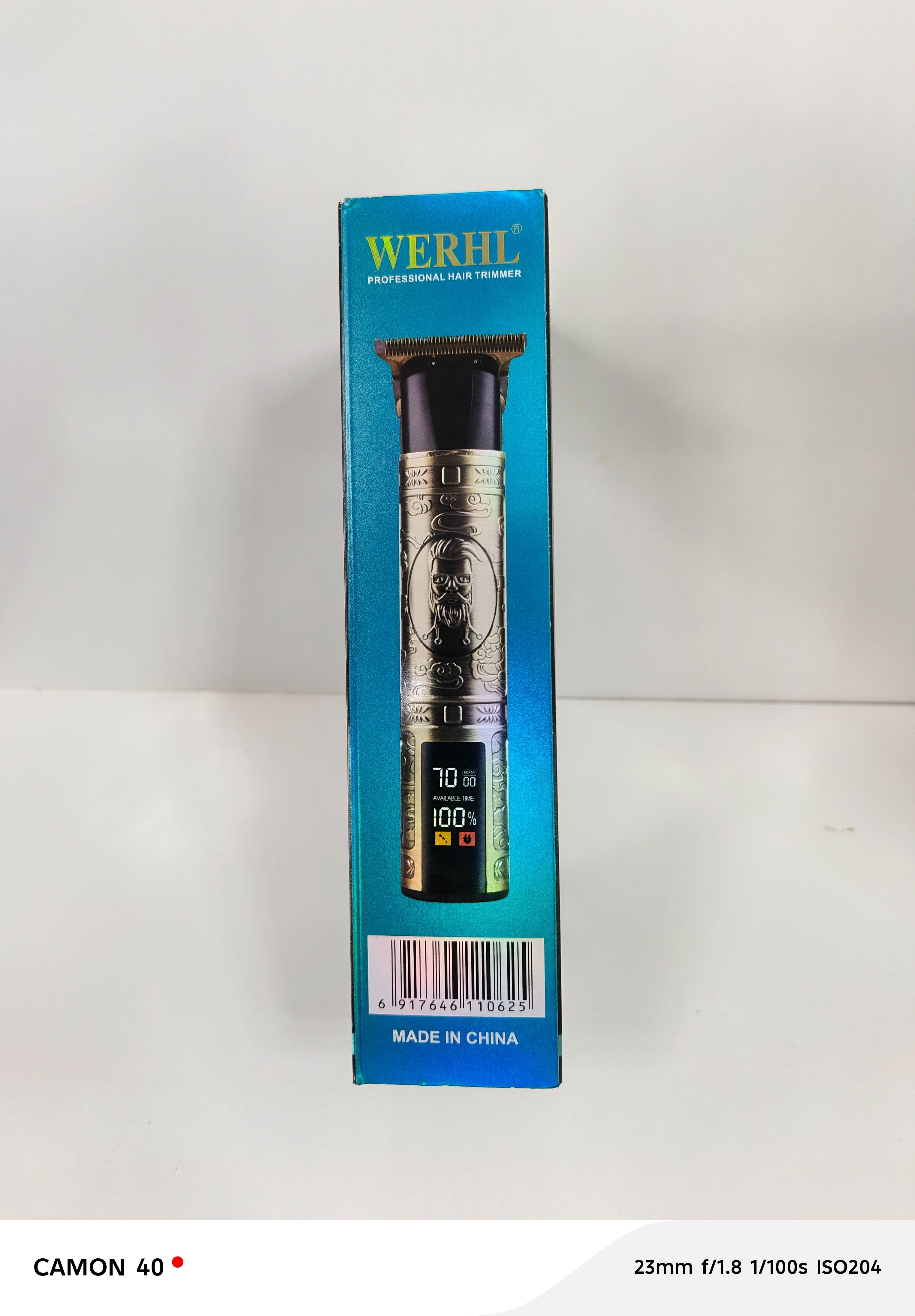WERHL WL-11062 PROFESSIONAL HAIR TRIMMER WITH DISPLAY SCREEN | RECHARGEABLE ELECTRIC SHAVER CLIPPER | LOW NOISE STAINLESS STEEL BLADES | ERGONOMIC METAL BODY | BARBER & HOME GROOMING KIT