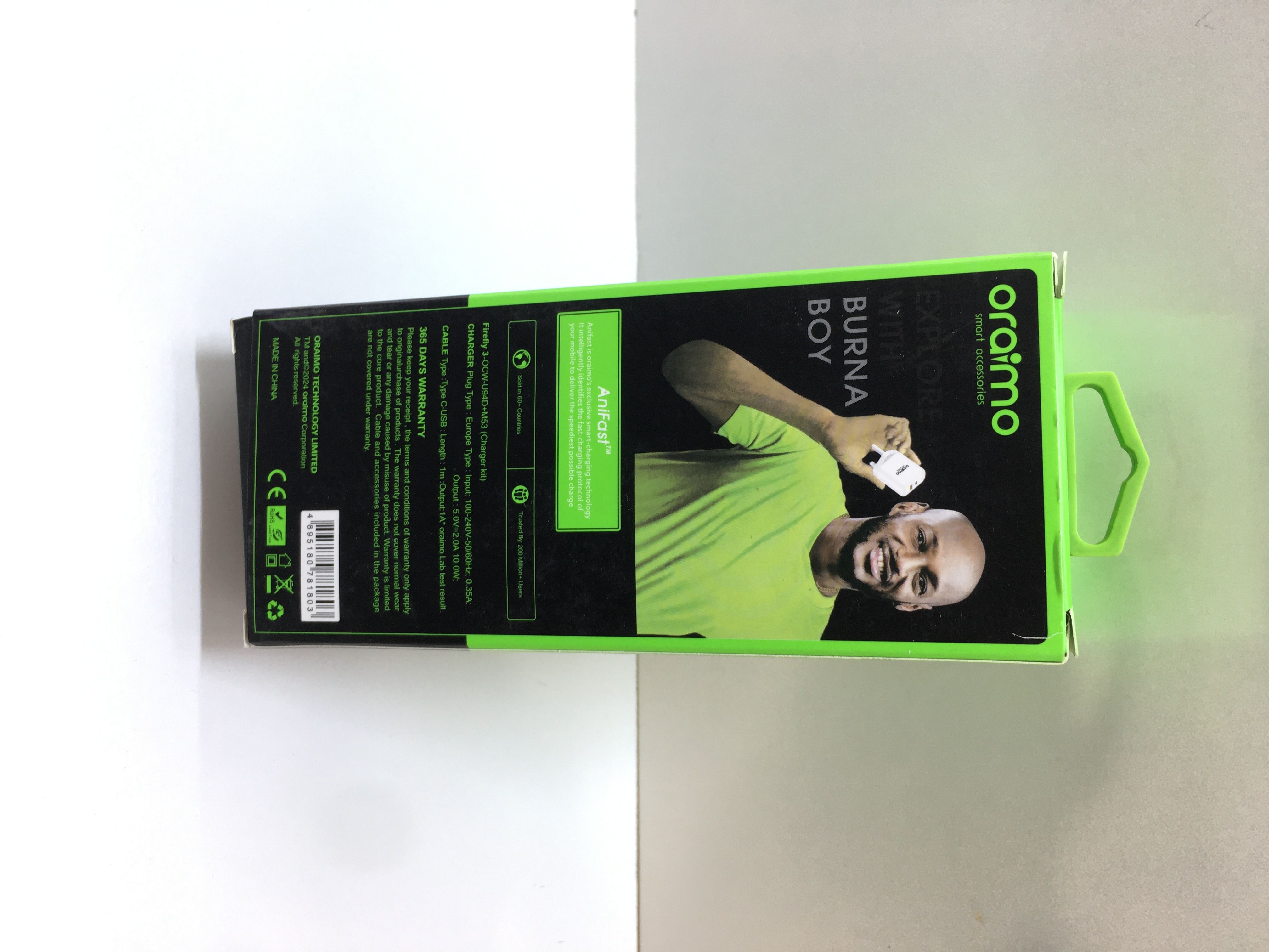 ORAIMO OCW-U94D CHARGER – DUAL USB PORT, 18W FAST CHARGE WITH TYPE-C CABLE, SAFE DURABLE WALL ADAPTER FOR SMARTPHONES, TABLETS & GADGETS