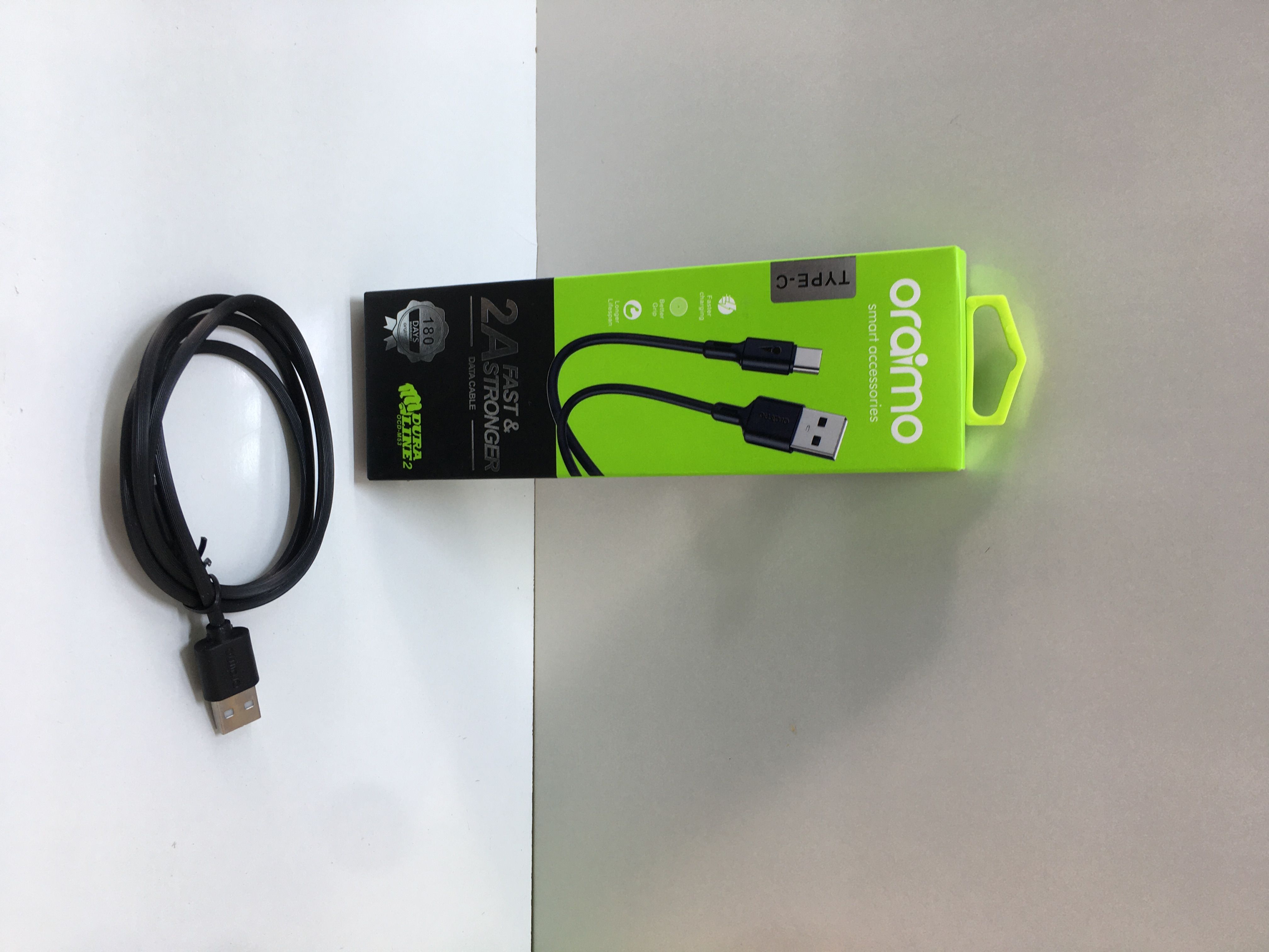 ORAIMO TYPE-C USB CABLE – HIGH-SPEED QUICK CHARGE, RELIABLE DATA SYNC, LONG-LASTING BUILD, SAFE CHARGING TECHNOLOGY, PERFECT FOR SMARTPHONES, TABLETS & GADGETS