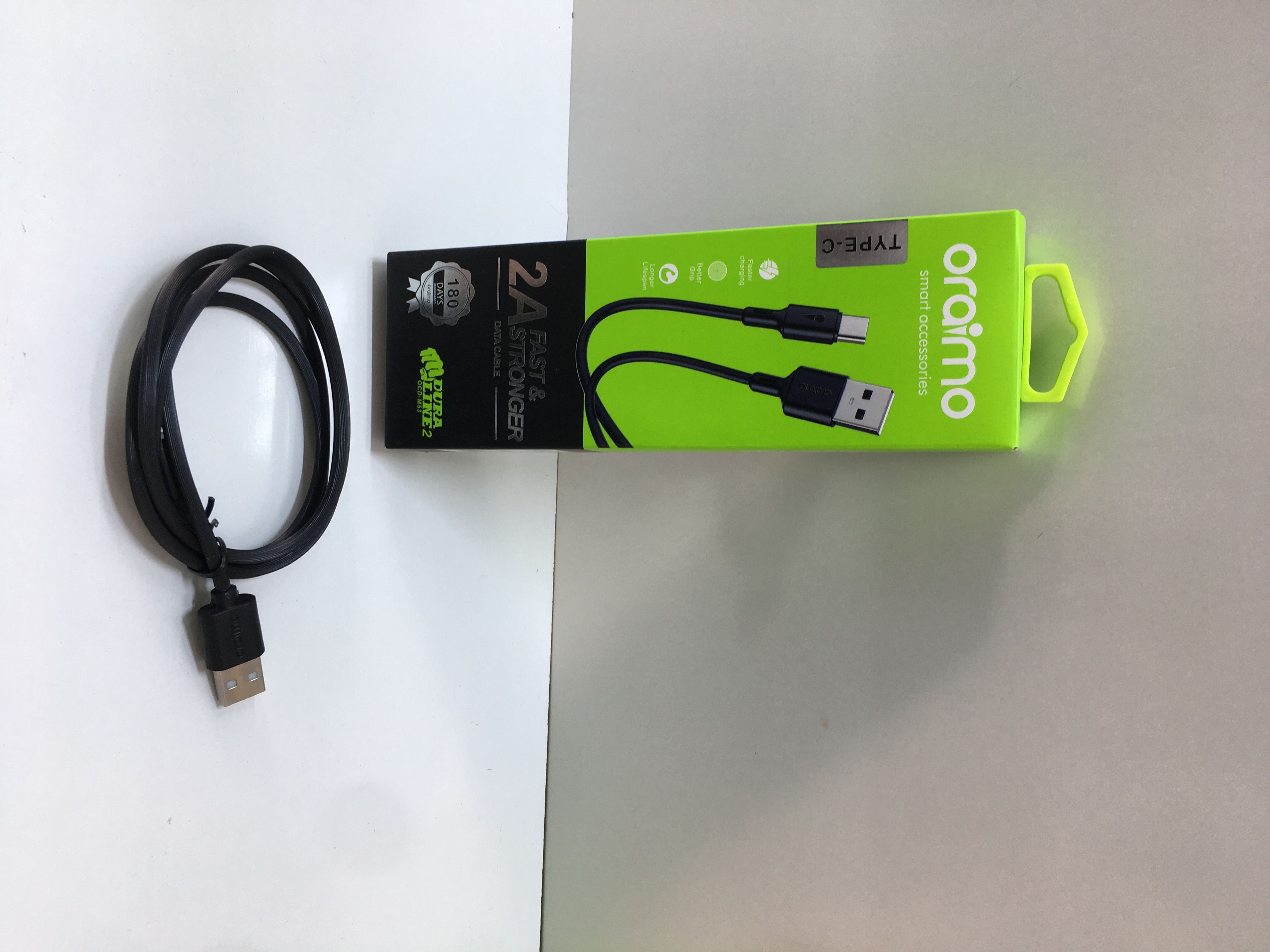 ORAIMO TYPE-C USB CABLE – HIGH-SPEED QUICK CHARGE, RELIABLE DATA SYNC, LONG-LASTING BUILD, SAFE CHARGING TECHNOLOGY, PERFECT FOR SMARTPHONES, TABLETS & GADGETS