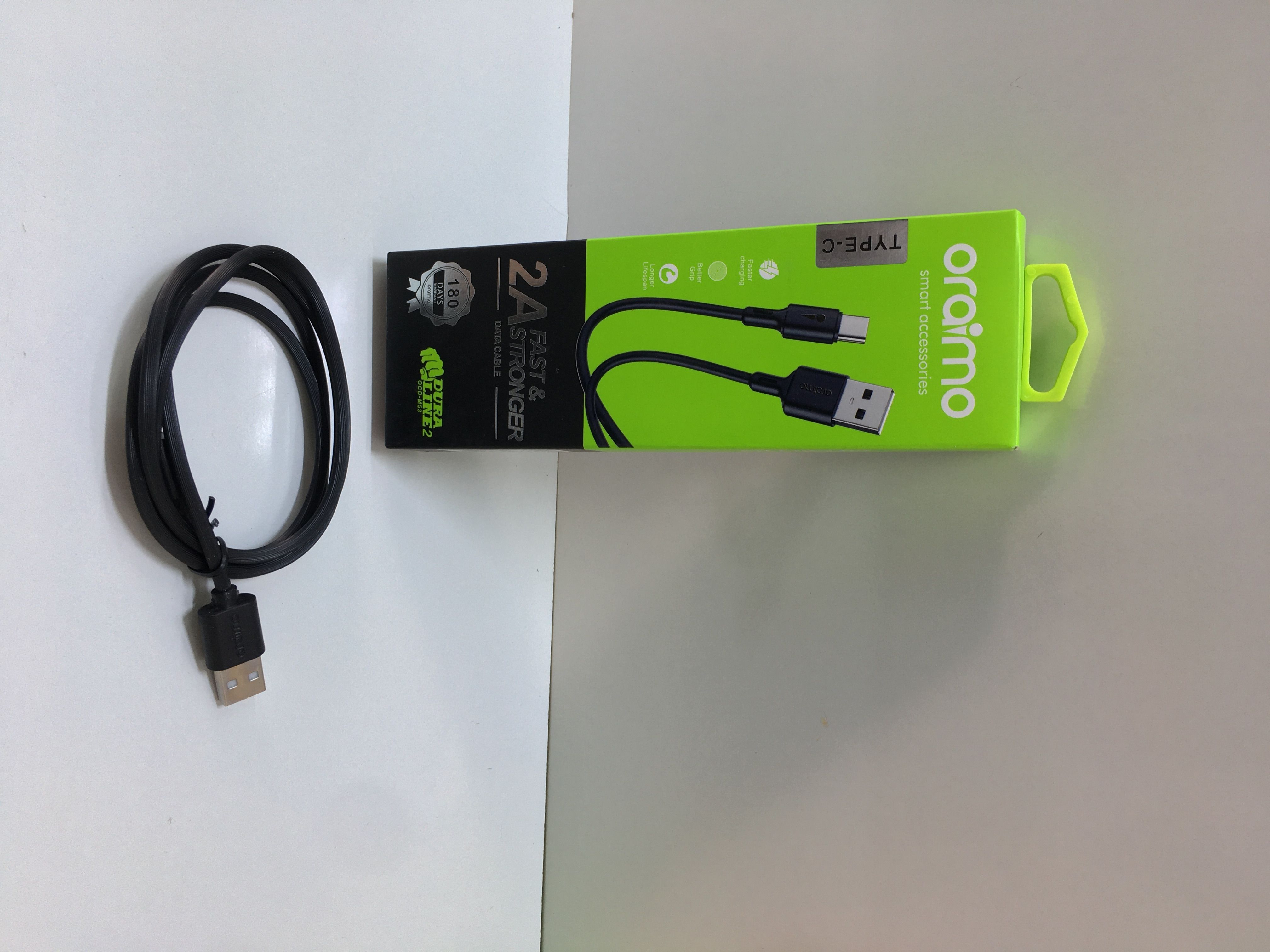 ORAIMO TYPE-C USB CABLE – HIGH-SPEED QUICK CHARGE, RELIABLE DATA SYNC, LONG-LASTING BUILD, SAFE CHARGING TECHNOLOGY, PERFECT FOR SMARTPHONES, TABLETS & GADGETS