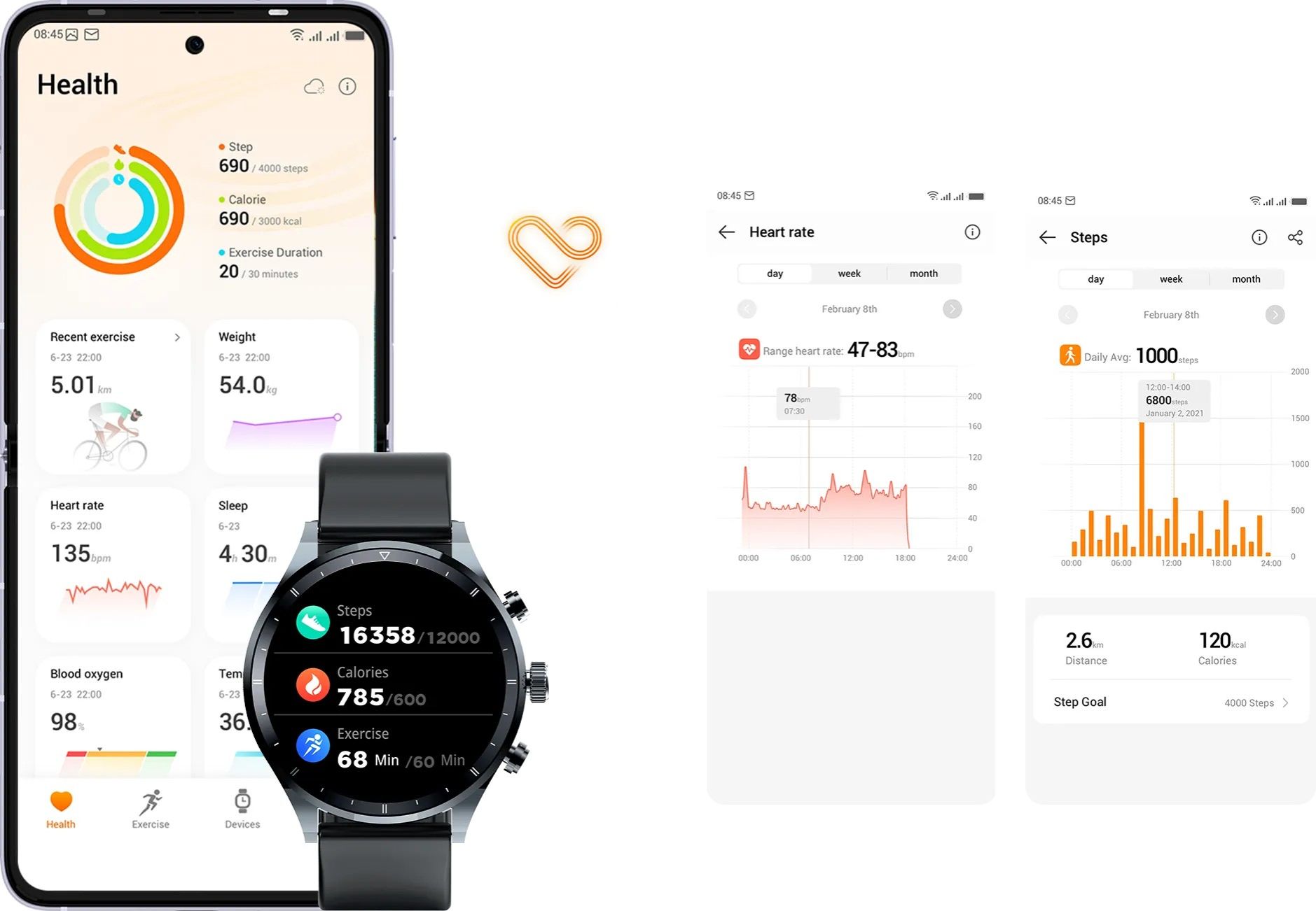 TECNO WATCH PRO 2 SMARTWATCH – 1.43" AMOLED, BLUETOOTH CALLING, 110+ SPORTS MODES, HEART RATE & SPO₂ MONITOR, LONG BATTERY LIFE, IP68 WATERPROOF, ULTRA-THIN DESIGN