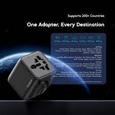 ORAIMO POWEROMNI 251 OCW-TO1 2500W TRAVEL ADAPTER – UNIVERSAL PLUG CONVERTER, DUAL AC OUTLETS, 200+ COUNTRIES, COMPACT DESIGN, DUAL FUSES, MULTIPLE PROTECTION