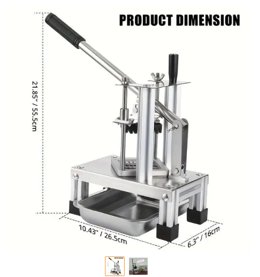 Huanpu Heavy Duty Potato Chipper – High Quality, 2 Chip Size Options for Perfect Fries