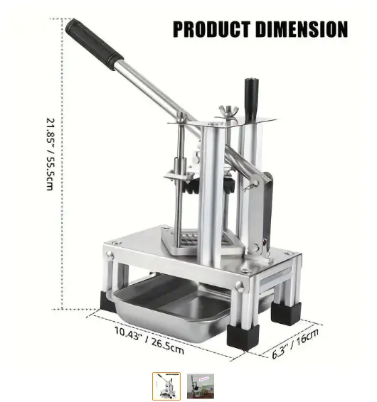 Huanpu Heavy Duty Potato Chipper – High Quality, 2 Chip Size Options for Perfect Fries
