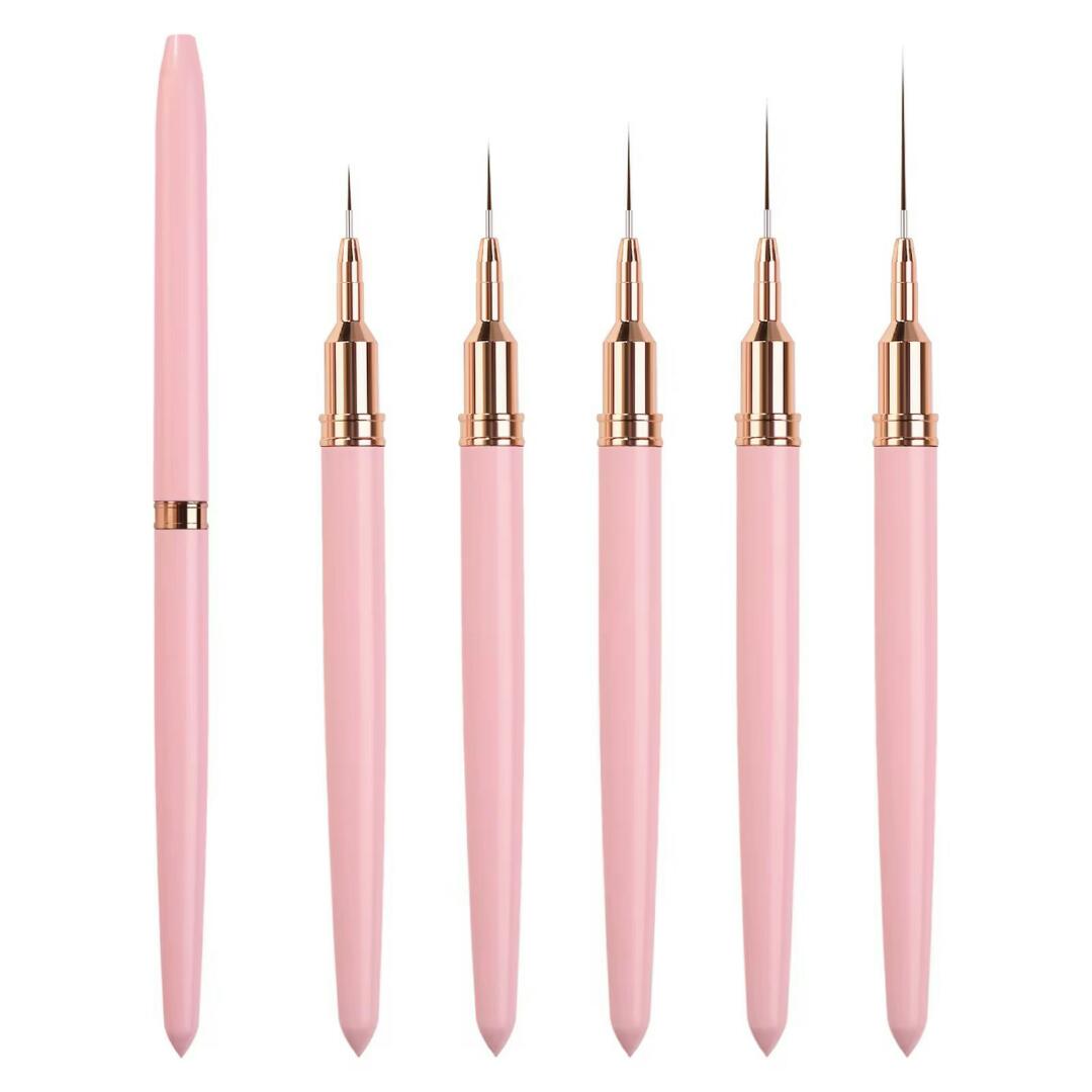 5pc set NAIL ART BRUSH FRENCH LINER ULTRA THIN PAINTING BRUSH 7MM/9MM/12MM/15MM/20MM