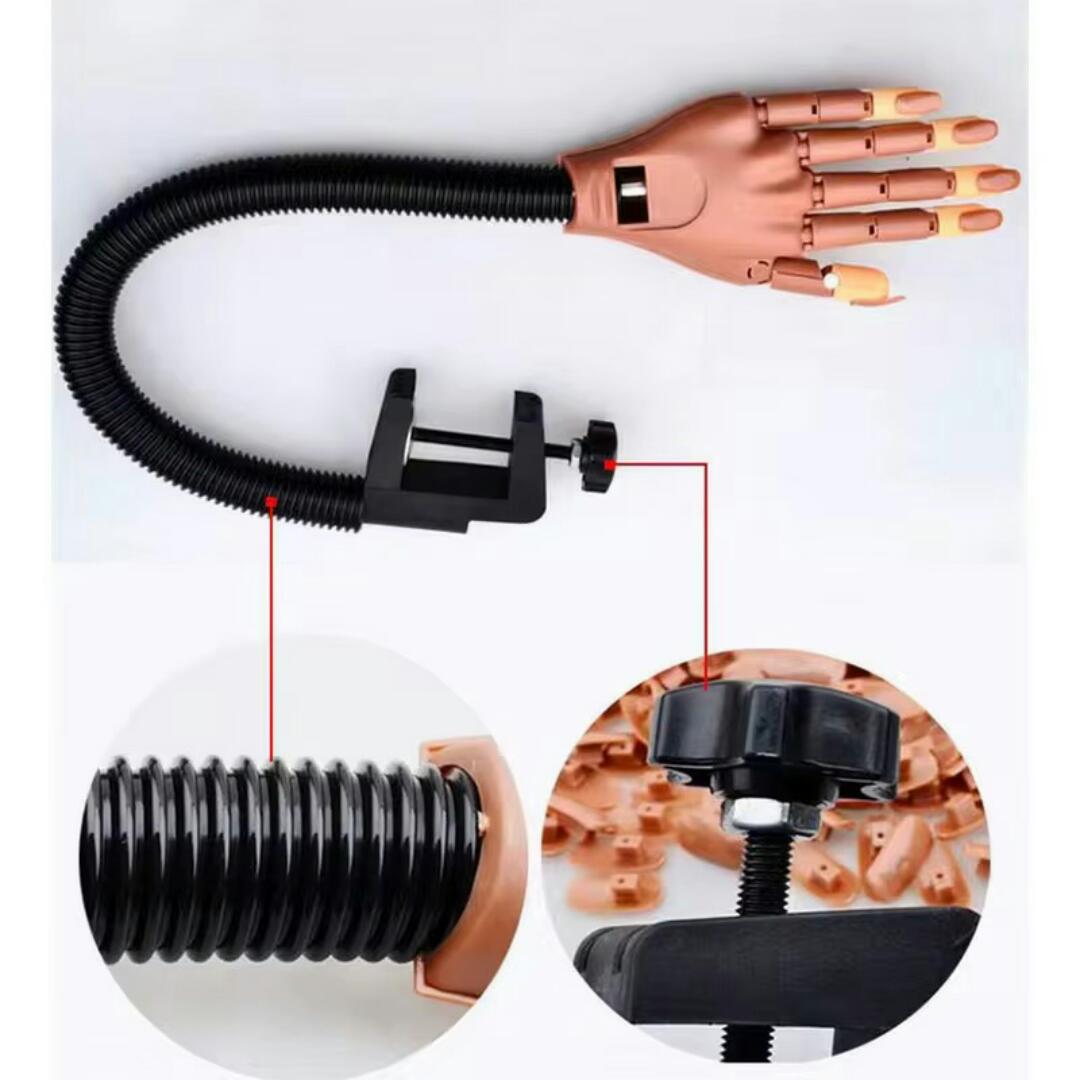 NAIL TRAINING HAND DUMMY PRACTISE HAND WITH 100 PCS DETACHABLE NAILS