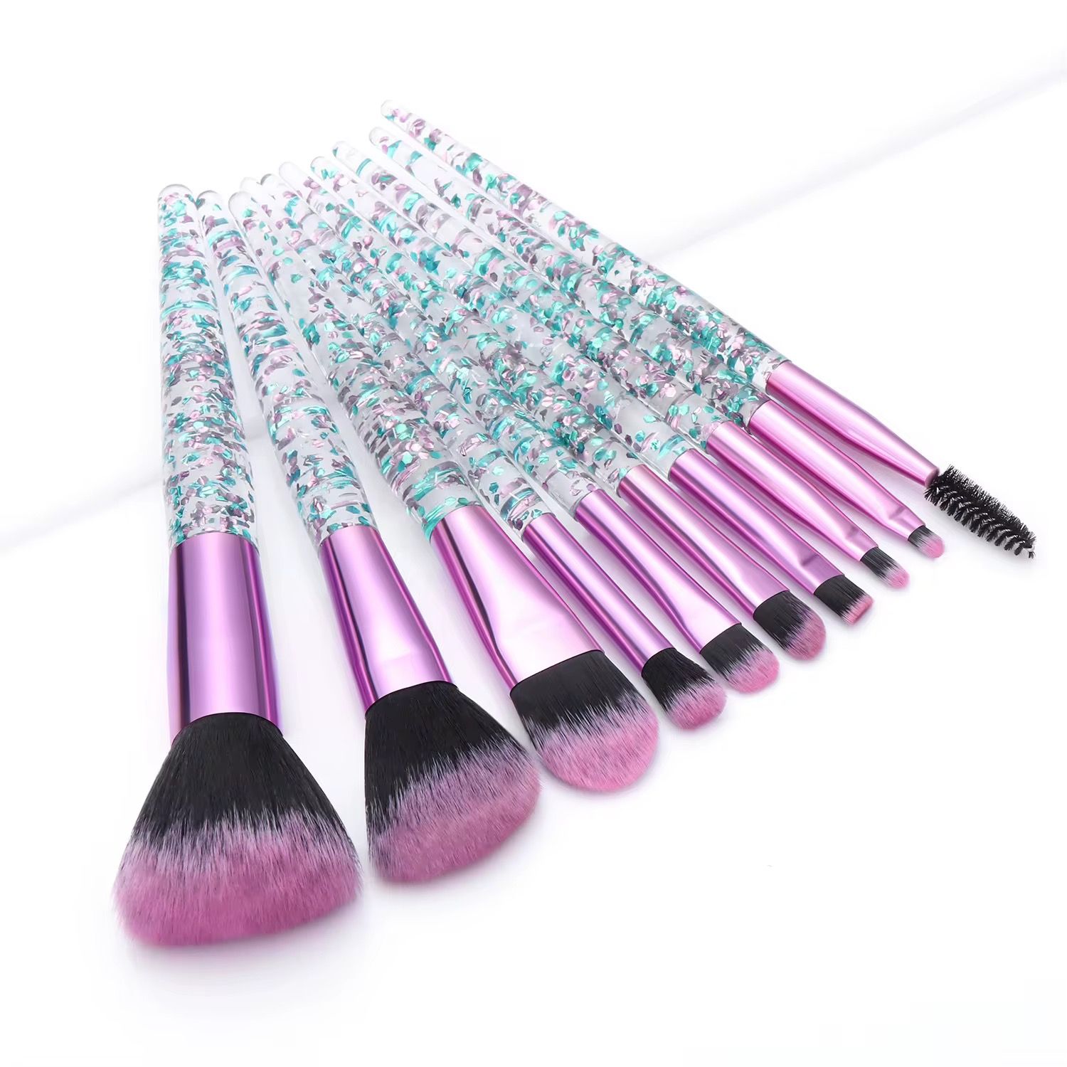 10PC MAKE UP BRUSH SET FOR FOUNDATION EYESHADOW SET OF BRUSHES