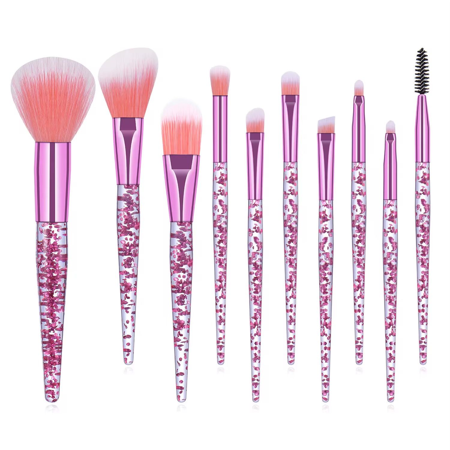 10PC MAKE UP BRUSH SET FOR FOUNDATION EYESHADOW SET OF BRUSHES