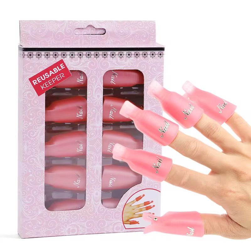10PCS GEL NAIL POLISH REMOVER CLIPS SOAK OFF CAPS PEGS