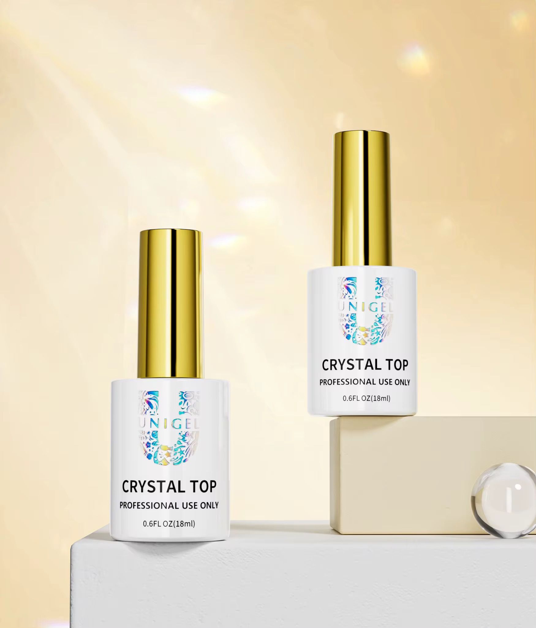 UNIGEL SHINY CRYSTAL TOP COAT FOR GEL POLISH 18ML