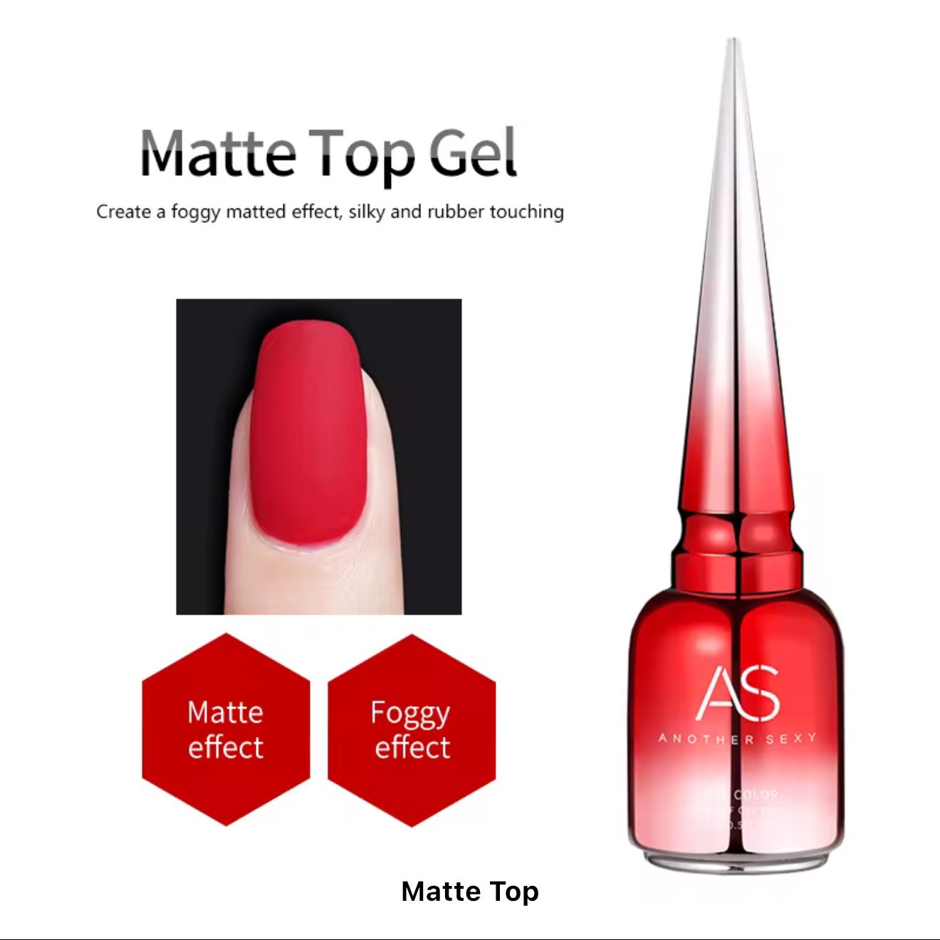 AS MATTE TOP FOR GEL POLISH