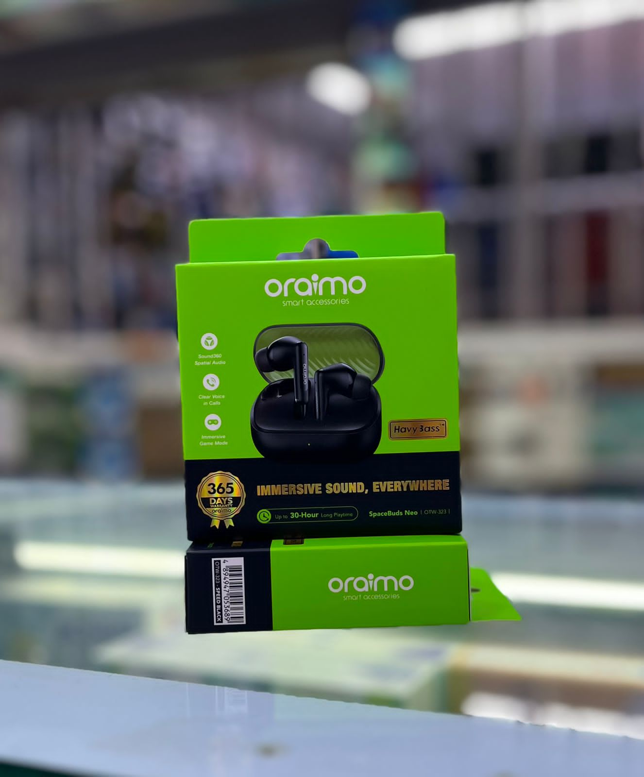 Oraimo SpaceBuds Neo True Wireless Bluetooth Earbuds – Deep Bass, Crystal Clear Calls, Long Battery Life, Touch Controls, Comfortable Fit, Type-C Fast Charging – Perfect for Music, Calls & Gaming