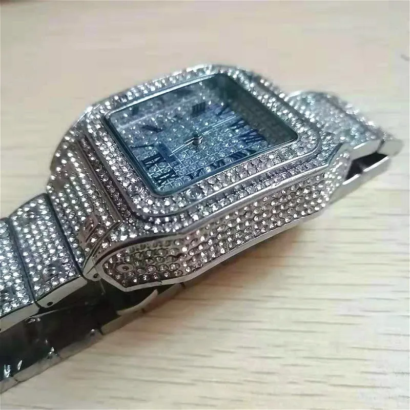 Men’s Iced Out Luxury Wrist Watch – Fully Blinged Stainless Steel Design with Diamond-Inspired Crystals, Adjustable Strap, Quartz Movement & Fashion Statement Timepiece for Casual or Party Wear