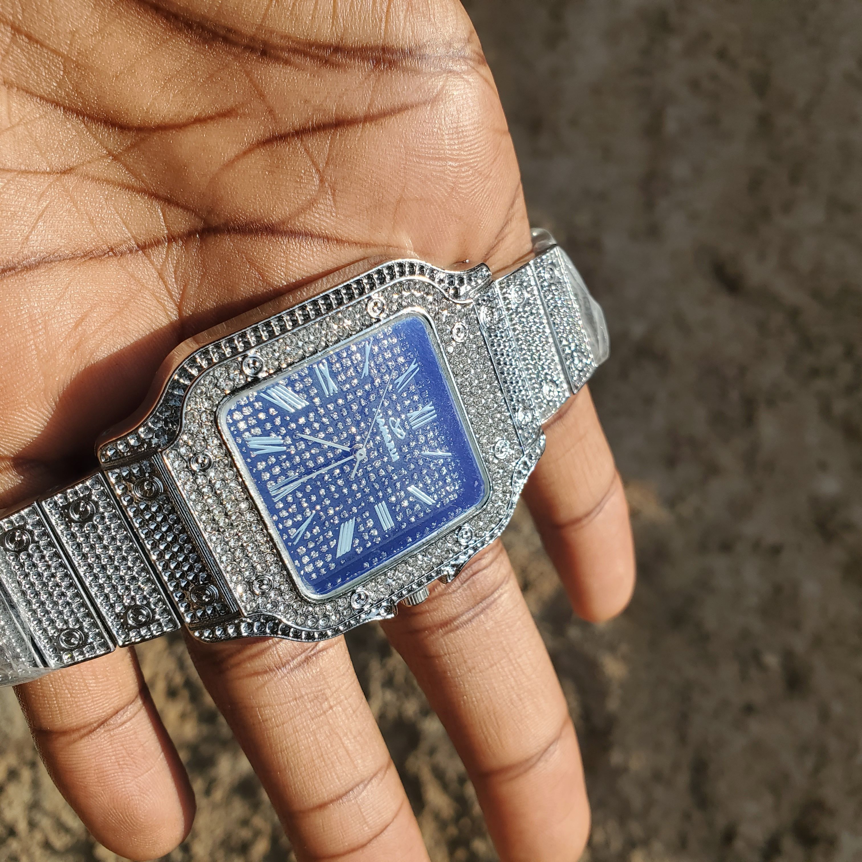 Men’s Iced Out Luxury Wrist Watch – Fully Blinged Stainless Steel Design with Diamond-Inspired Crystals, Adjustable Strap, Quartz Movement & Fashion Statement Timepiece for Casual or Party Wear