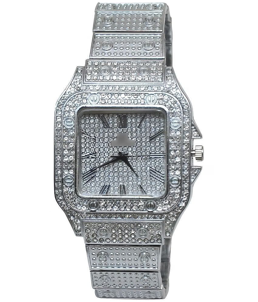 Men’s Iced Out Luxury Wrist Watch – Fully Blinged Stainless Steel Design with Diamond-Inspired Crystals, Adjustable Strap, Quartz Movement & Fashion Statement Timepiece for Casual or Party Wear