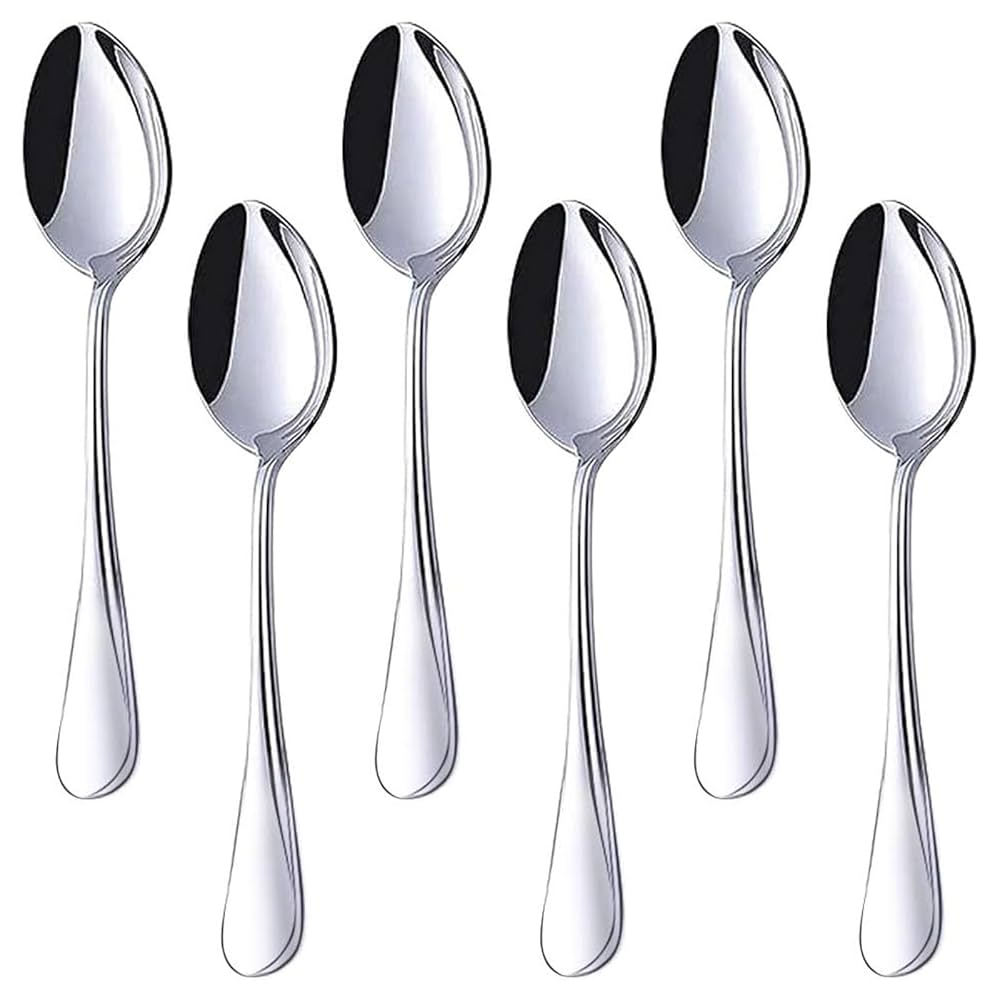High Quality!!! 6 Pcs Set High Quality Long Handle Teaspoon Tea Spoon Set | Elegant Stainless Steel Dining Utensil– Durable & Elegant Cutlery. Perfect for family use or guest hosting