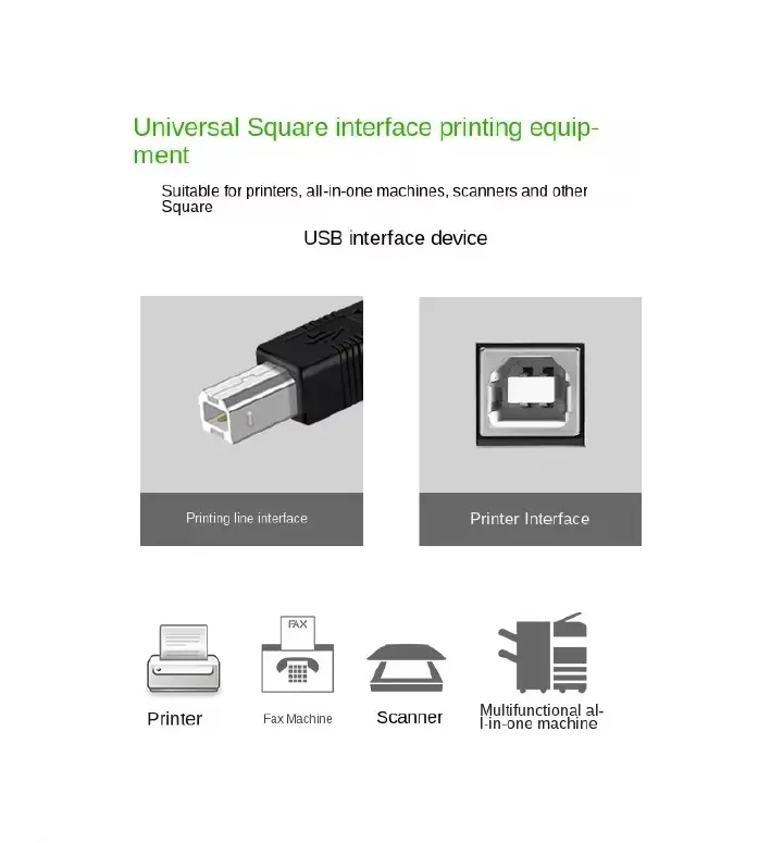 Blue/Black 1.5M USB Print Cable USB 2.0 USB High Speed 2.0 A To B Male Printer Cord Wire Cable Line