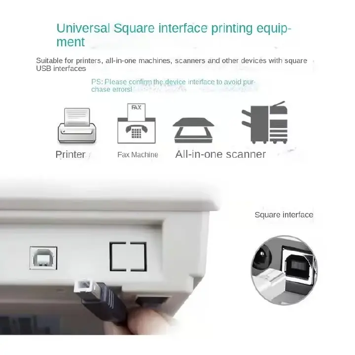 Blue/Black 1.5M USB Print Cable USB 2.0 USB High Speed 2.0 A To B Male Printer Cord Wire Cable Line