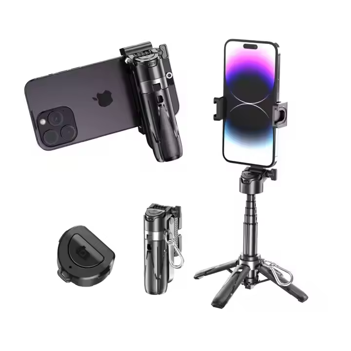 P15 Mini Flexible Selfie Stick Tripod – Portable Bluetooth Wireless Selfie Stick with Remote Control – Adjustable Stand for Smartphones, Travel & Vlogging – Lightweight & Durable Design