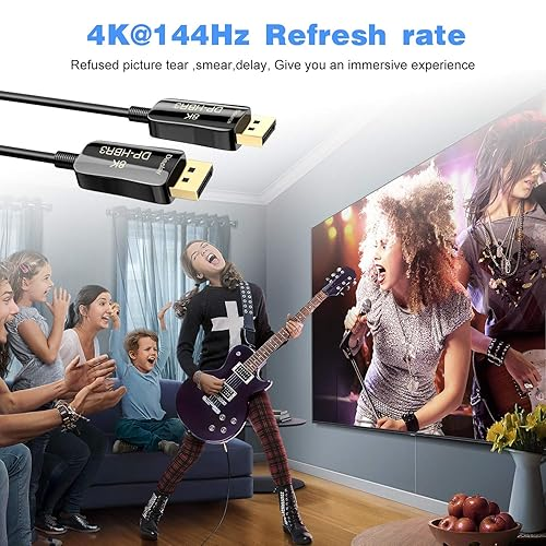 HDMI 30M Active Fiber Optic Cable – Ultra High-Speed HDMI to HDMI Cord – Lossless Long-Distance 4K/8K UHD Transmission – Lightweight, Durable & Flexible Design – Perfect for TVs, Projectors, Gaming