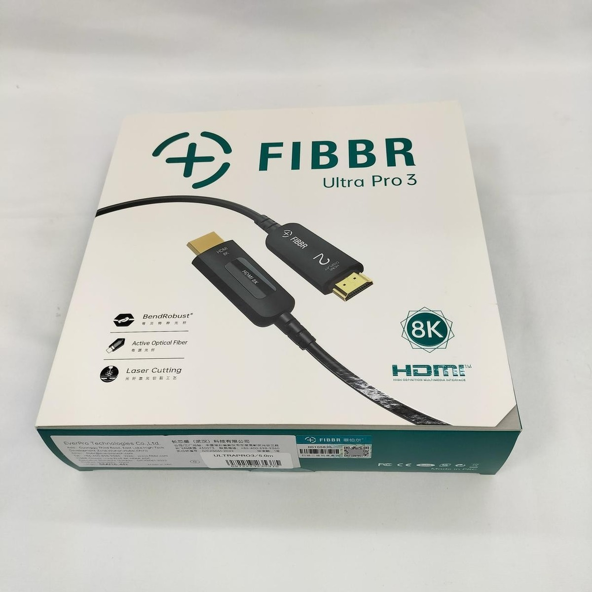 HDMI 30M Active Fiber Optic Cable – Ultra High-Speed HDMI to HDMI Cord – Lossless Long-Distance 4K/8K UHD Transmission – Lightweight, Durable & Flexible Design – Perfect for TVs, Projectors, Gaming