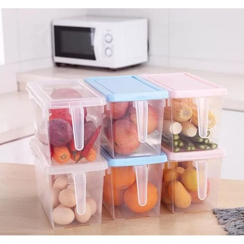 Fridge & Cereal Storage Containers – Airtight Food Storage Box – BPA-Free Plastic with Secure Lid – Ideal for Cereals, Grains, Pasta, Snacks & Fridge Organization – Transparent Kitchen Container – 1 P