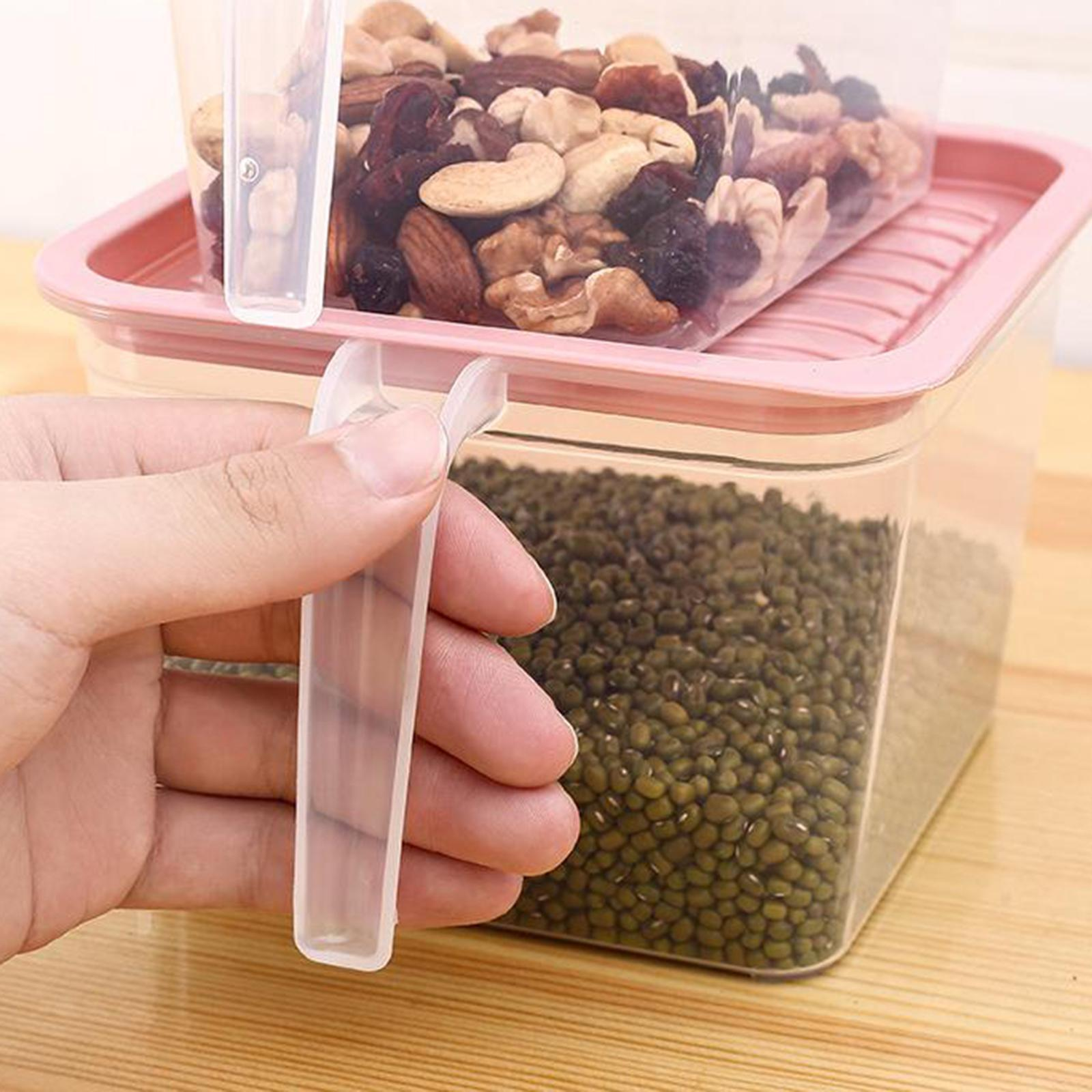 Fridge & Cereal Storage Containers – Airtight Food Storage Box – BPA-Free Plastic with Secure Lid – Ideal for Cereals, Grains, Pasta, Snacks & Fridge Organization – Transparent Kitchen Container – 1 P