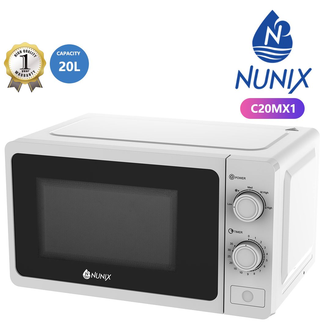 Nunix 20L Microwave Oven – Model C20MX1 – Compact & Efficient Kitchen Appliance – Fast Heating, Defrost & Cooking Functions – Durable Build with Easy Controls – Fully Restocked