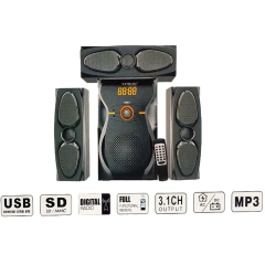 Vitron V652 3.1CH Subwoofer / Multimedia Speaker System – Bluetooth, FM Radio, USB & SD Support, Remote Control, LED Display, 15,000W PMPO High Power Home Audio Woofer
