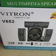 Vitron V652 3.1CH Subwoofer / Multimedia Speaker System – Bluetooth, FM Radio, USB & SD Support, Remote Control, LED Display, 15,000W PMPO High Power Home Audio Woofer