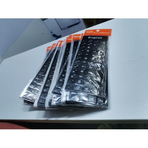 English Keyboard Stickers – Transparent Letter Stickers for Laptops, Desktops & External Keyboards – Easy to Apply, Durable, Wear-Resistant & Perfect for Keyboard Refurbishing or Language Replacement