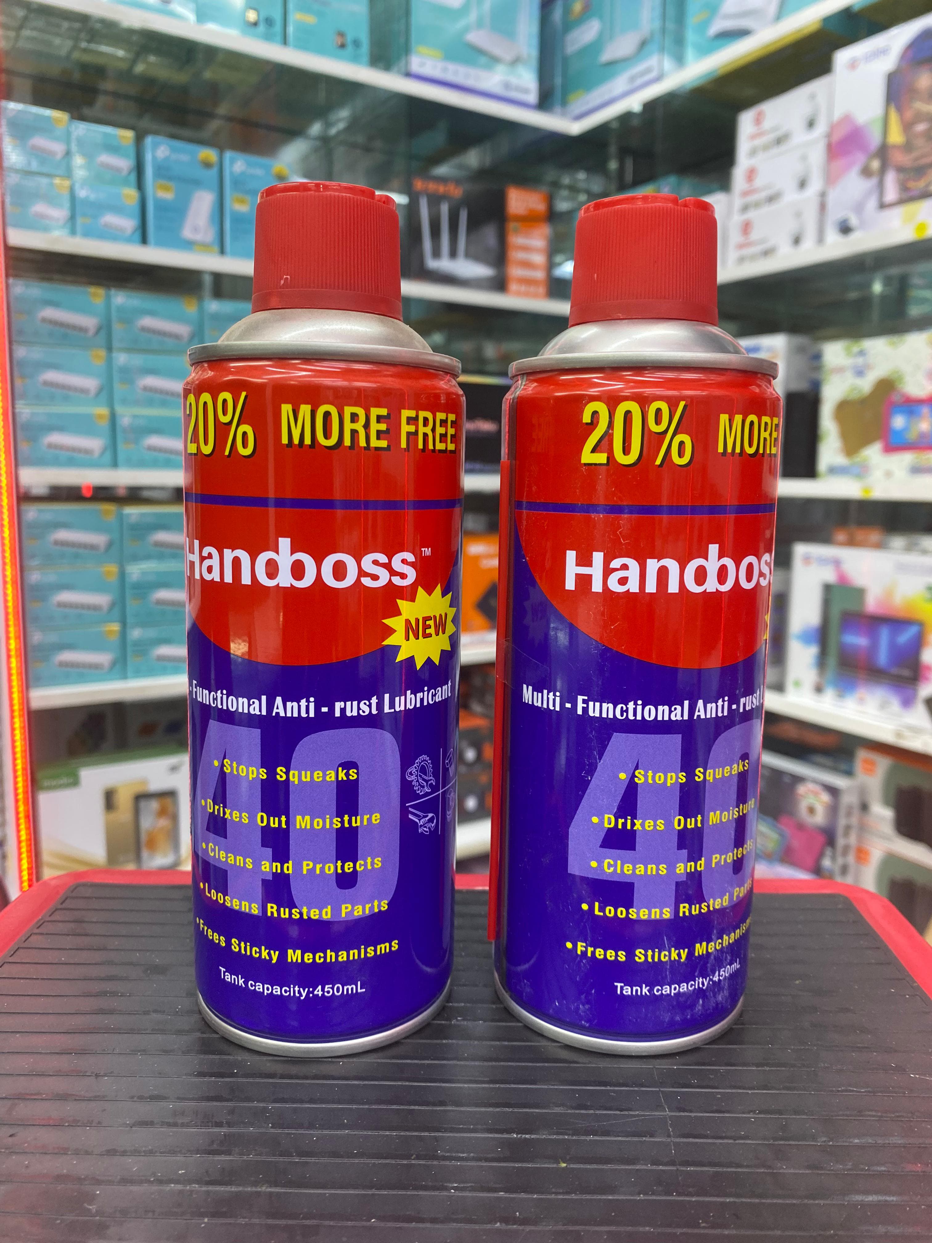 Handboss WD-40 Multipurpose Lubricant Spray – Cleans, Protects, Lubricates & Prevents Rust | 450ml | Ideal for Home, Automotive & Industrial Use – Ksh 619