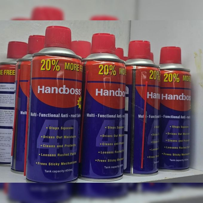 Handboss WD-40 Multipurpose Lubricant Spray – Cleans, Protects, Lubricates & Prevents Rust | 450ml | Ideal for Home, Automotive & Industrial Use – Ksh 619