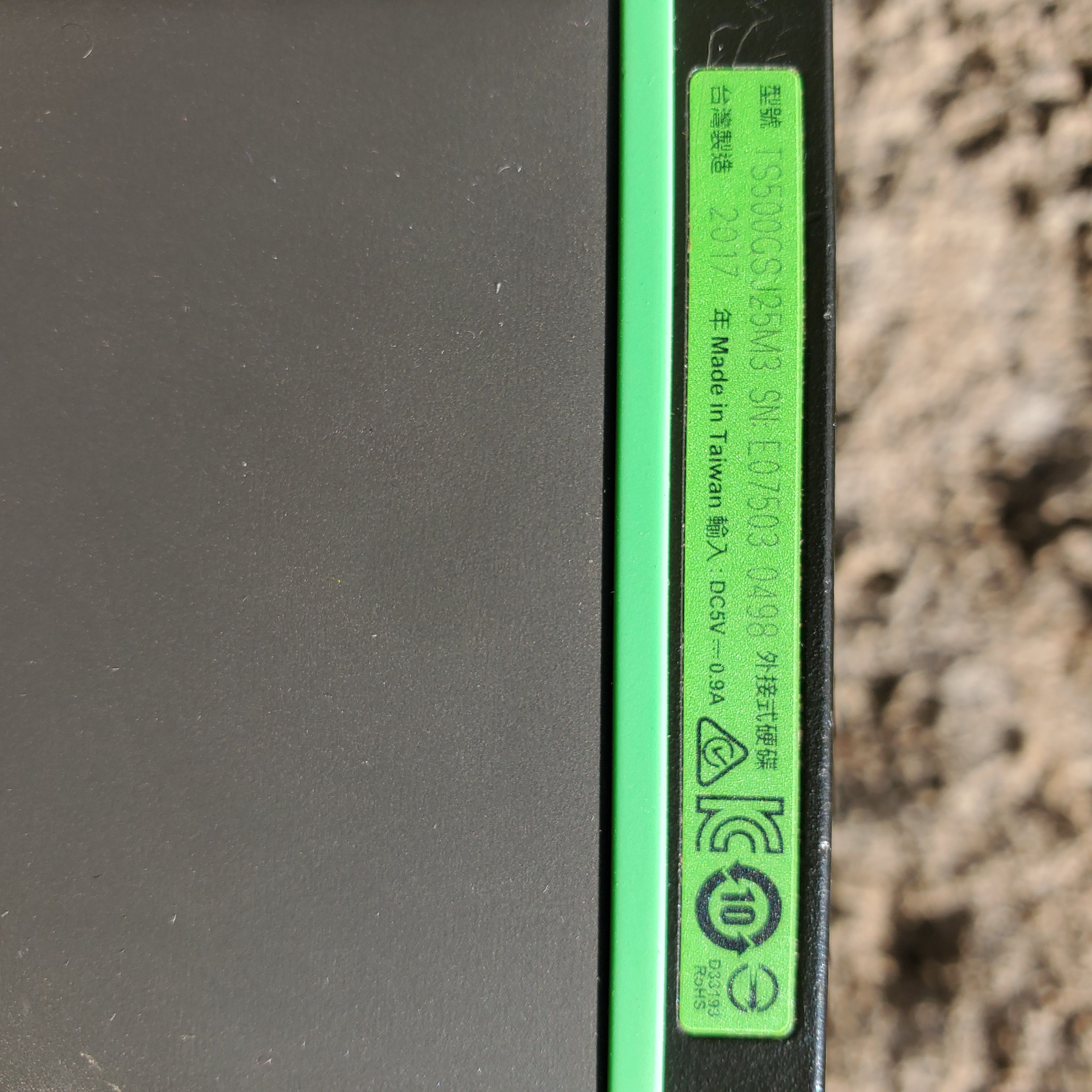 USED Transcend StoreJet 25M3 1TB / 2TB Portable External Hard Drive – USB 3.1 Gen 1, Military-Grade Shockproof Design, One-Touch Auto Backup, High-Speed Data Transfer for PC, Mac & Gaming Consoles