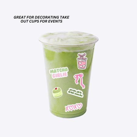 TRENDY MATCHA  Aesthetic Sticker Sheet – 25 Cute Matcha-Themed Stickers for Events, Matcha business,  Journals, Planners and Gifts