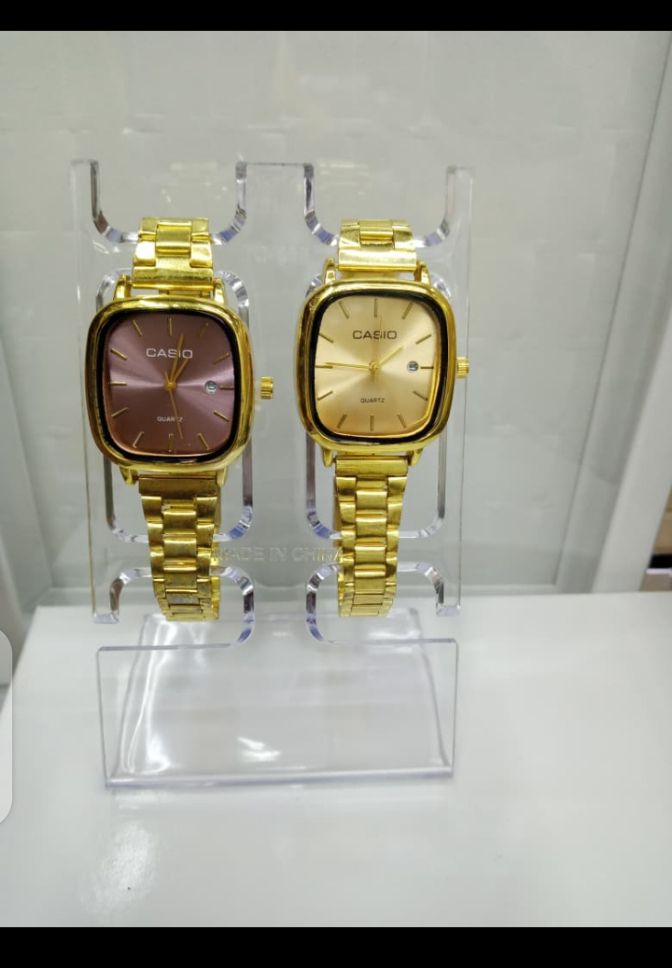 Casio Unisex Analog Square Dial Stainless Steel Band Watch Fashion Accessories Watches Unisex watches Quartz Watches