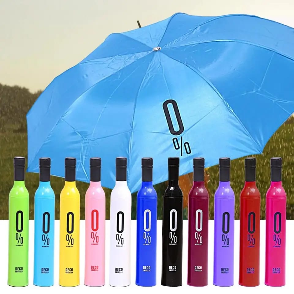 🍇 Wine bottle umbrella 🍇 Folding UV umbrella 🍇 Strong wind resistance, comfortable grip