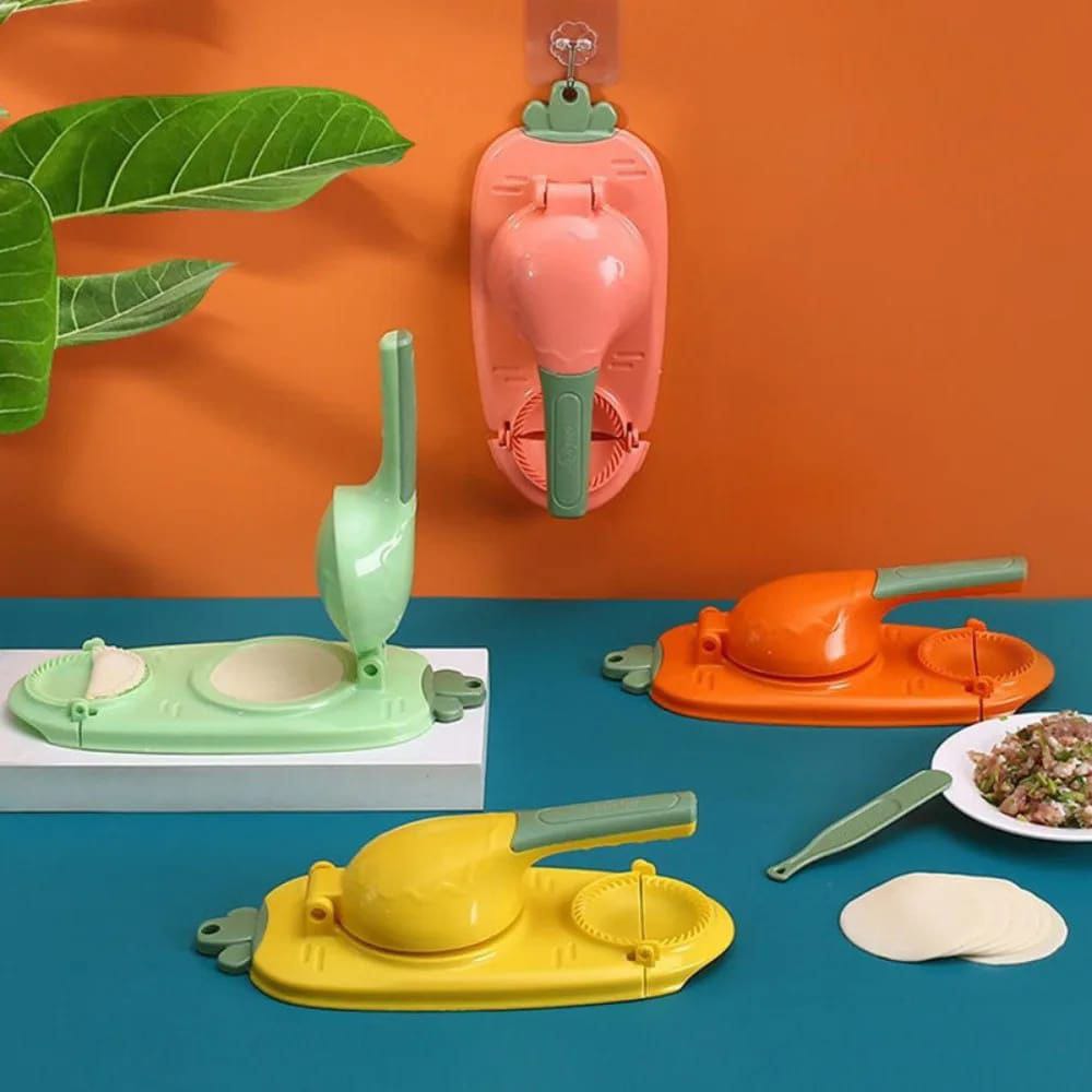 Kitchen Duo: Dumpling + Samosa Press | DuoPress: Dumpling & Meat Pie Maker | Quick-Fill 2-in-1 Dumpling & Pie Press