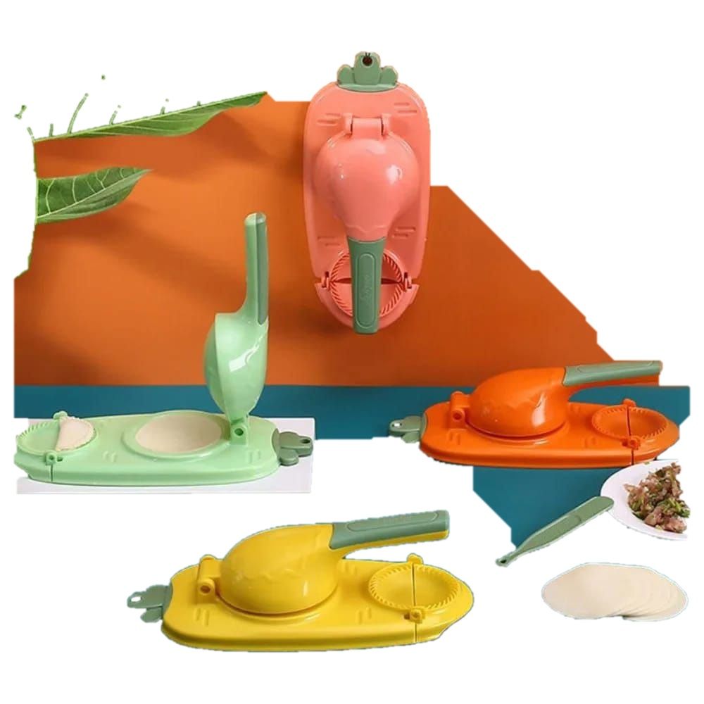 Kitchen Duo: Dumpling + Samosa Press | DuoPress: Dumpling & Meat Pie Maker | Quick-Fill 2-in-1 Dumpling & Pie Press