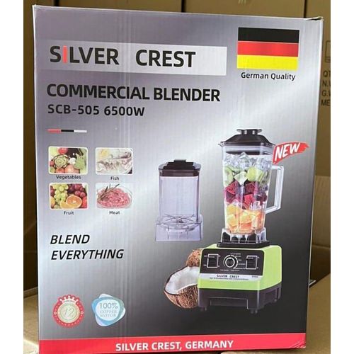 BRAND NEW SILVER CREST Commercial Blender 2L 2in1 Blender With Grinder Big Capacity Unbreakable Jug 6500Watts | Heavy Duty Blender 2L Powerful Blender.