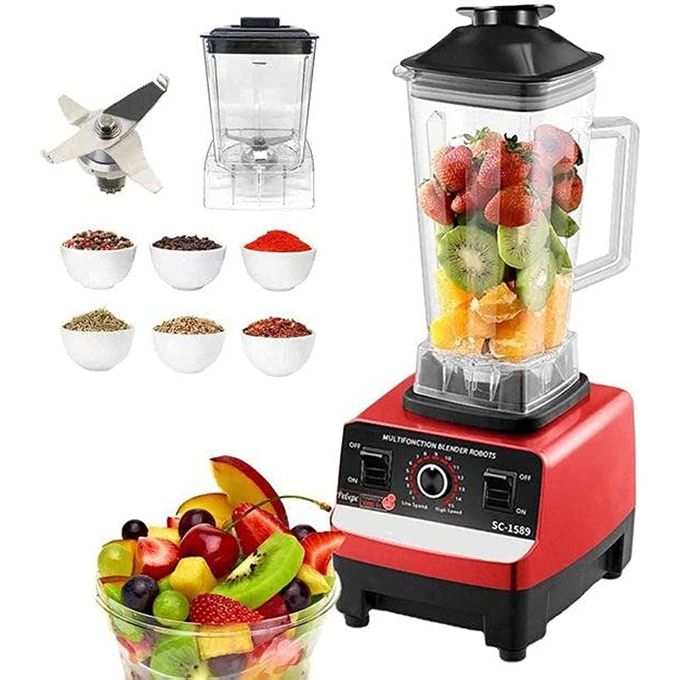 BRAND NEW SILVER CREST Commercial Blender 2L 2in1 Blender With Grinder Big Capacity Unbreakable Jug 6500Watts | Heavy Duty Blender 2L Powerful Blender.